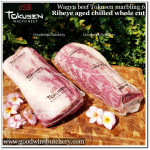 Beef Cuberoll Scotch-Fillet RIBEYE own-aged WAGYU TOKUSEN marbling <=6 whole cut chilled +/- 4.5kg (price/kg) PREORDER 1-3 days notice